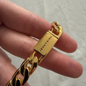 Jenny Bird | Walter Bracelet | 14k Gold-Dipped Brass | Curb Chain 8”